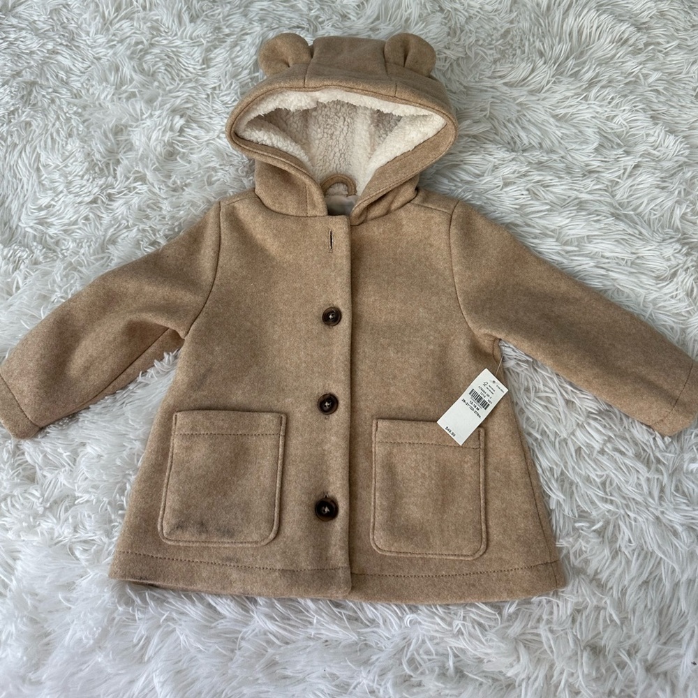 Old Navy Toddler Girls Critter-Ear Pocket Coat 🐻
